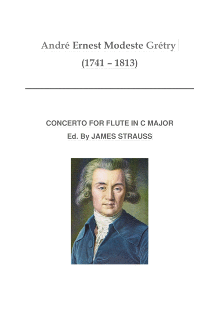 Concerto For Flute And Orchestra In C Major Sheet Music