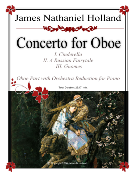 Concerto For Oboe Arranged For Oboe And Piano Orchestral Reduction Score Sheet Music