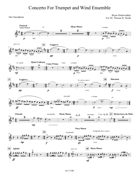 Concerto For Trumpet And Wind Ensemble Complete Parts Sheet Music