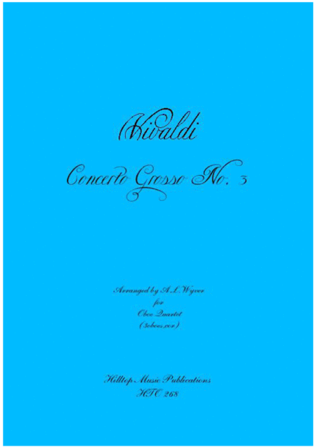 Free Sheet Music Concerto Grosso No 3 Arranged For Four Clarinets
