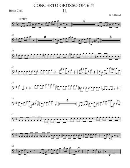 Free Sheet Music Concerto Grosso Op 6 1 Movement Ii