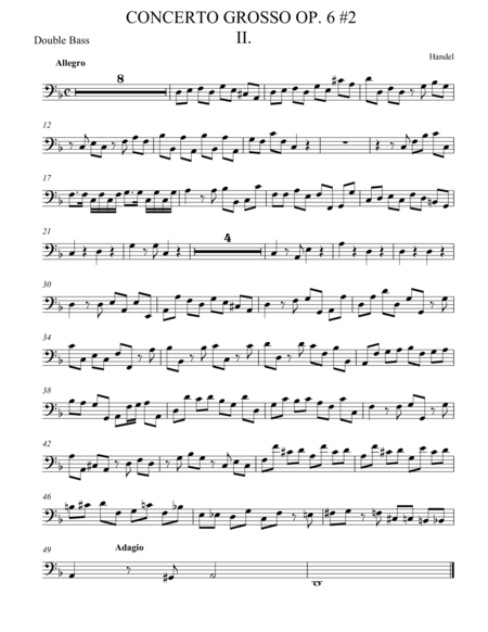 Free Sheet Music Concerto Grosso Op 6 2 Movement Ii