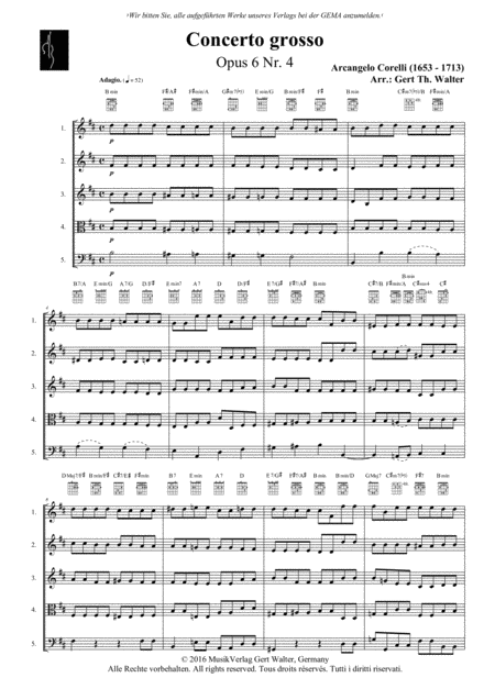 Free Sheet Music Concerto Grosso