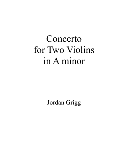 Free Sheet Music Concerto In A Minor For Two Violins No 2