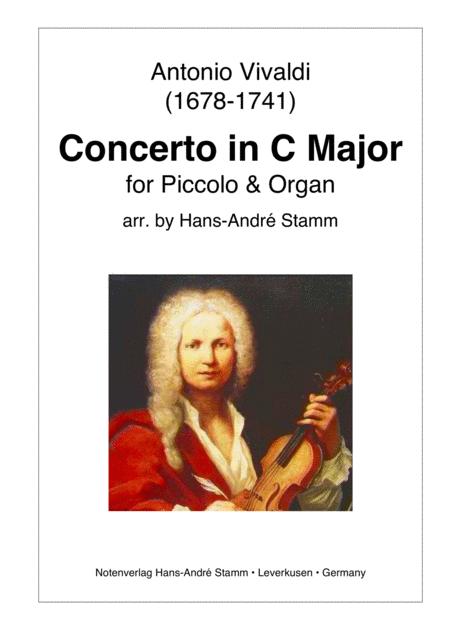 Free Sheet Music Concerto In C Major By Antonio Vivaldi For Piccolo And Organ