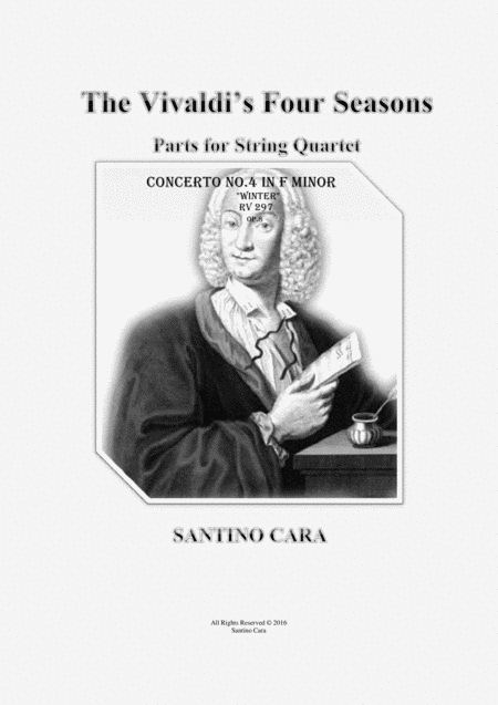 Concerto No 4 In F Minor Op 8 Winter Rv 297 For String Quartet Sheet Music