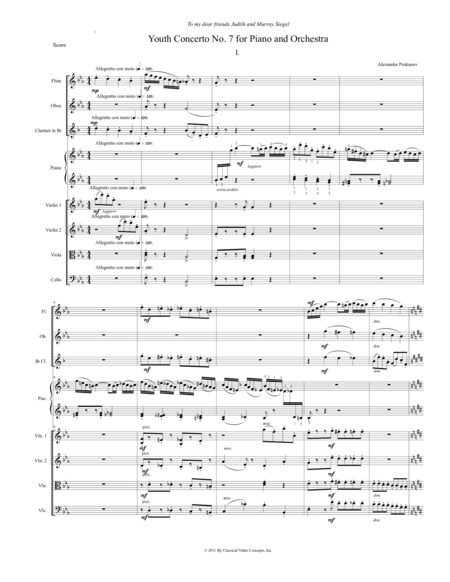 Free Sheet Music Concerto No 7 Anniversary Concerto Orchestra Score