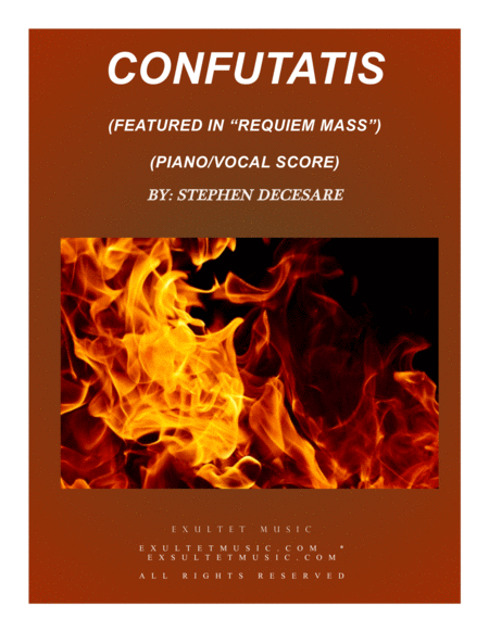 Confutatis From Requiem Mass Piano Vocal Score Sheet Music