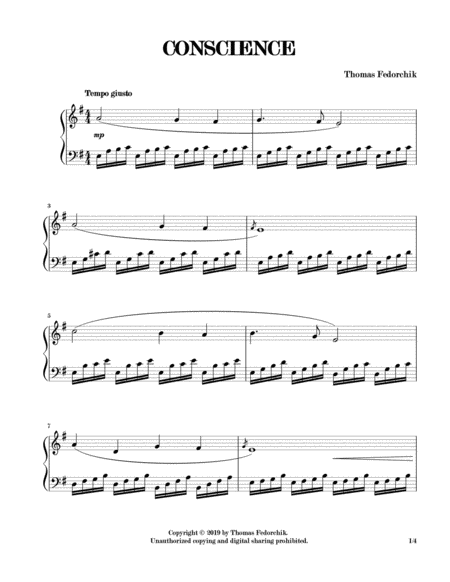 Free Sheet Music Conscience