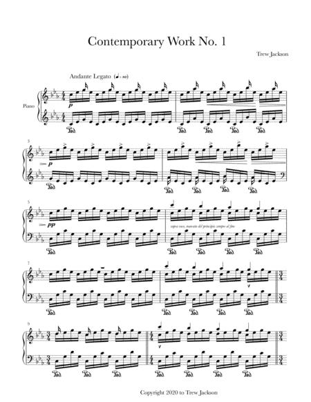 Contemporary Work No 1 Sheet Music