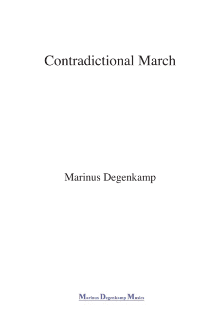 Contradictional March For Wind Ensemble Sheet Music