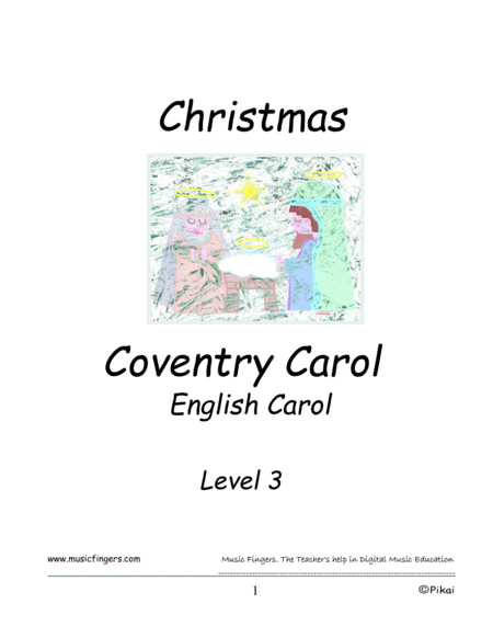 Free Sheet Music Conventry Carol Lev 3