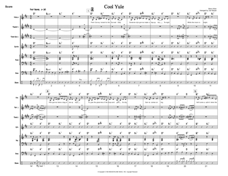 Free Sheet Music Cool Yule Vocal In D With Trumpet Tenor Sax Trombone And Rhythm