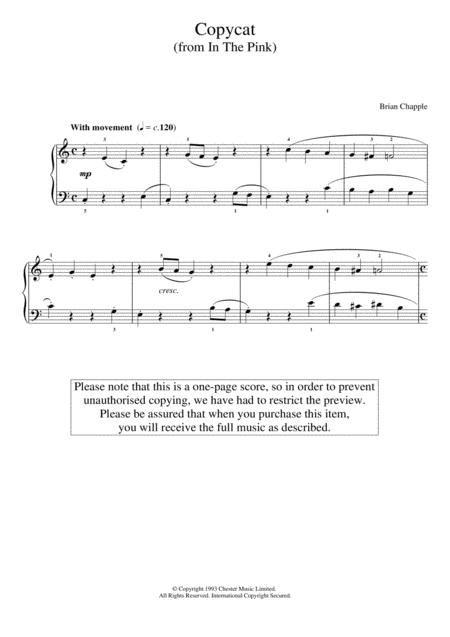 Copycat From In The Pink Sheet Music