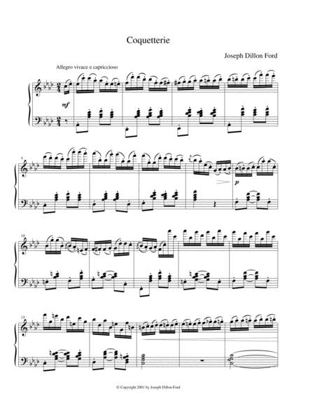 Coquetterie For Piano Solo Sheet Music