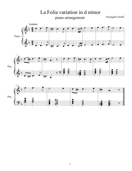 Corelli Variation 1 Sheet Music