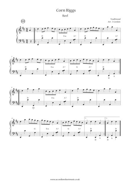 Free Sheet Music Corn Rigs