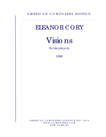 Free Sheet Music Cory Visions