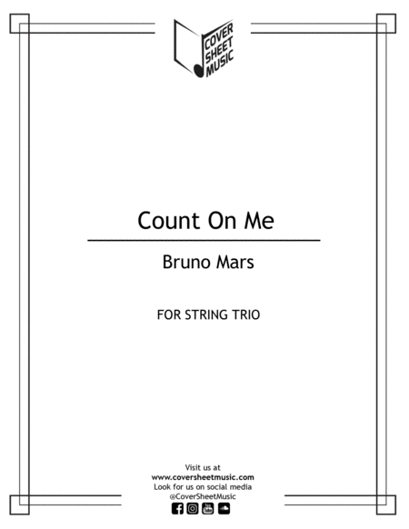 Free Sheet Music Count On Me String Trio