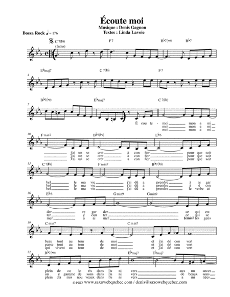 Free Sheet Music Coute Moi Partition De Piano D Accompagnement De Type Lead Sheet