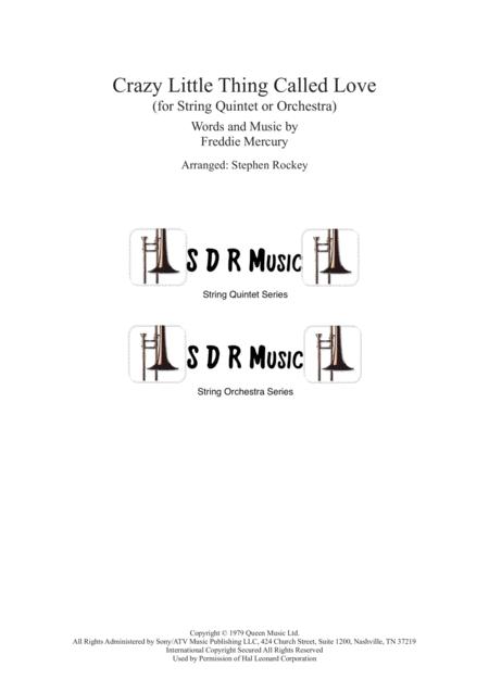 Crazy Little Thing Called Love For String Quintet Of String Orchestra Sheet Music