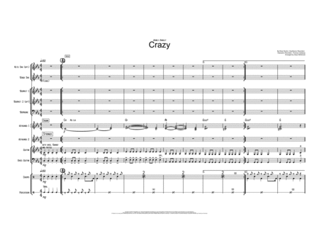 Crazy Vocal With Small Band 3 5 Horns Key Of Cm Sheet Music