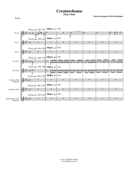 Creaturehouse Flute Choir Sheet Music