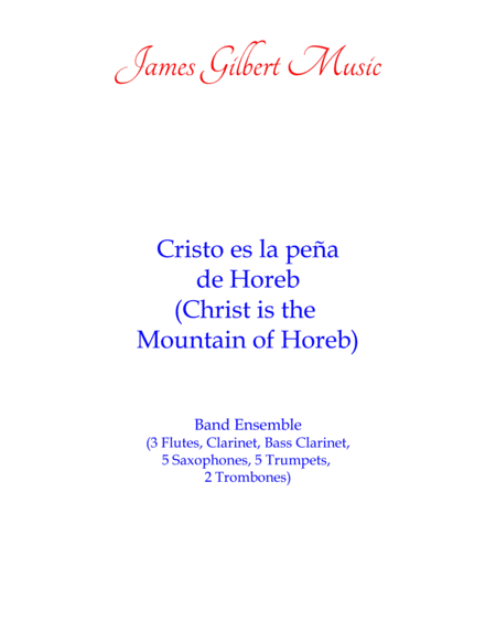 Cristo Es La Pea De Horeb Christ Is The Mountain Of Horeb Sheet Music