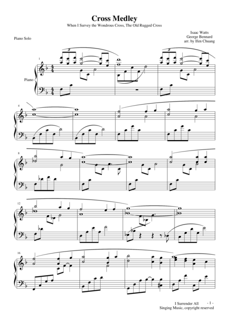 Cross Medley Sheet Music