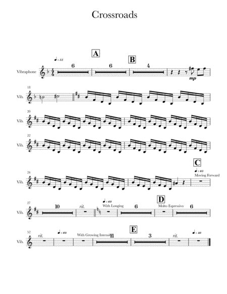 Free Sheet Music Crossroads Parts