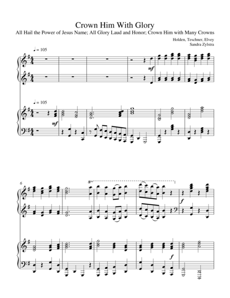 Crown Him With Glory 2 Piano Duet Sheet Music