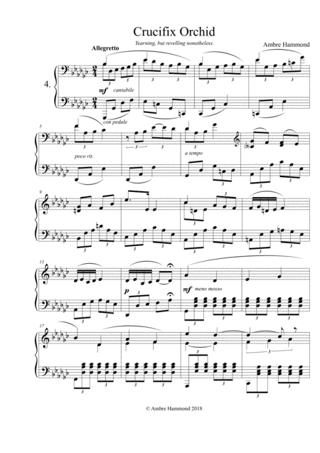 Crucifix Orchid Sheet Music