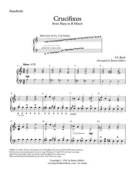 Free Sheet Music Crucifixus From Mass In B Minor