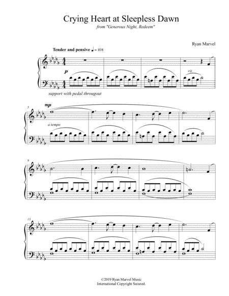 Crying Heart At Sleepless Dawn Sheet Music