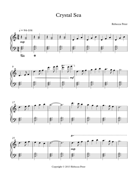 Free Sheet Music Crystal Sea