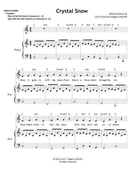 Free Sheet Music Crystal Snow