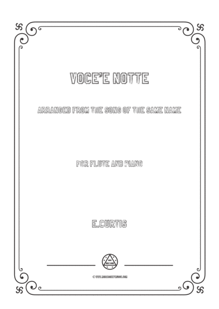 Curtis Voce E Notte For Flute And Piano Sheet Music