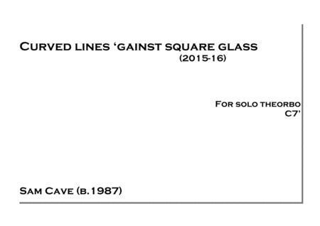 Curved Lines Gainst Square Glass Sheet Music