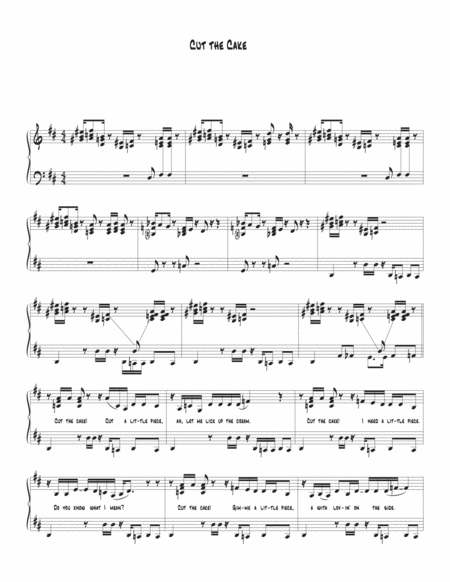 Free Sheet Music Cut The Cake