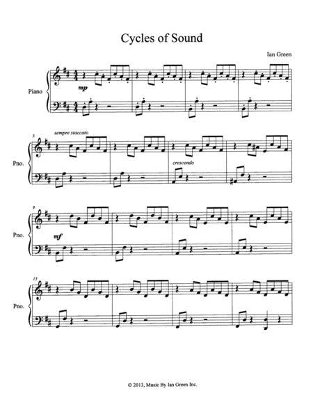 Cycles Of Sound Sheet Music