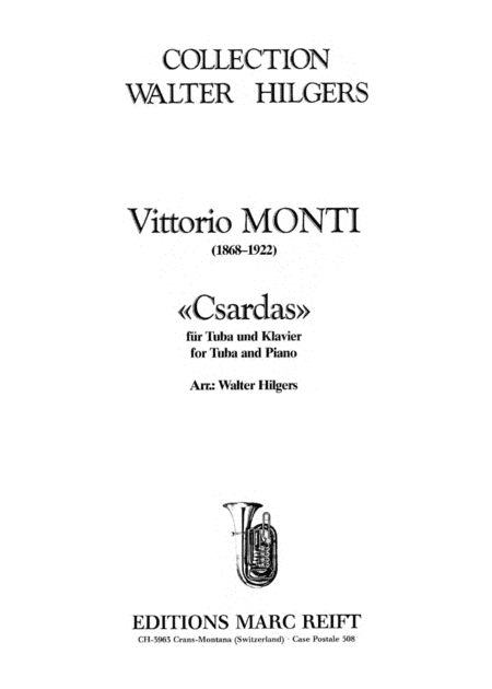 Czardas V Monti Tuba Solo Sheet Music