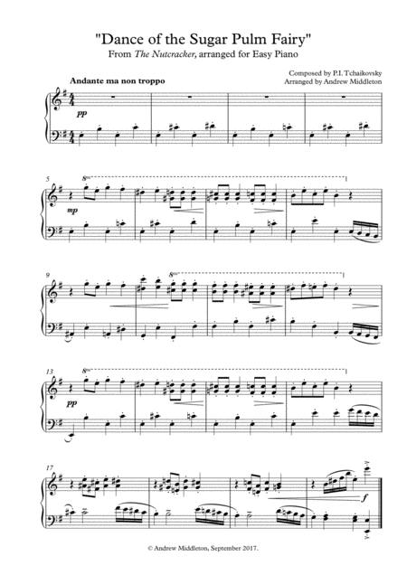 Free Sheet Music Dance Of The Sugar Plum Fairy For Easy Piano