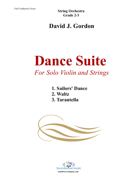 Dance Suite For Solo Violin And String Orchestra Sheet Music