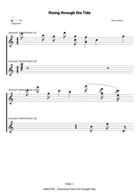 Free Sheet Music Dancing With The Tide