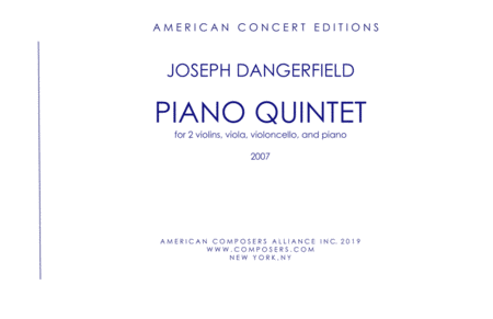 Dangerfield Piano Quintet Sheet Music