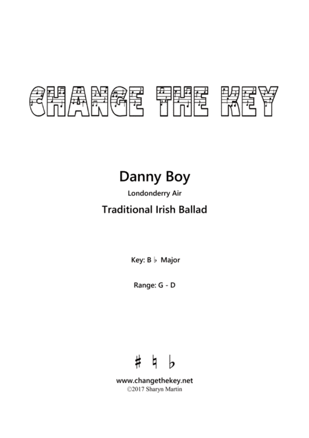 Danny Boy Bb Major Sheet Music