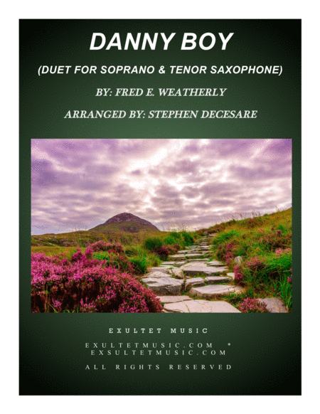 Free Sheet Music Danny Boy Duet For Soprano And Tenor Saxophone
