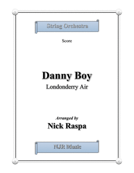 Danny Boy For String Orchestra Score Sheet Music