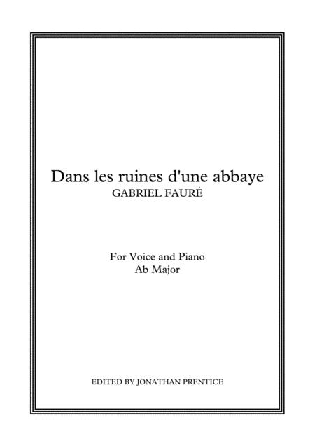 Dans Les Ruines D Une Abbaye Ab Major Sheet Music