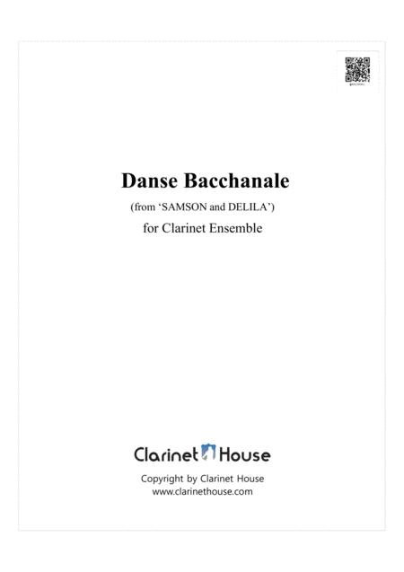 Free Sheet Music Danse Bacchanale For Clarinet Ensemble From Samson And Delila